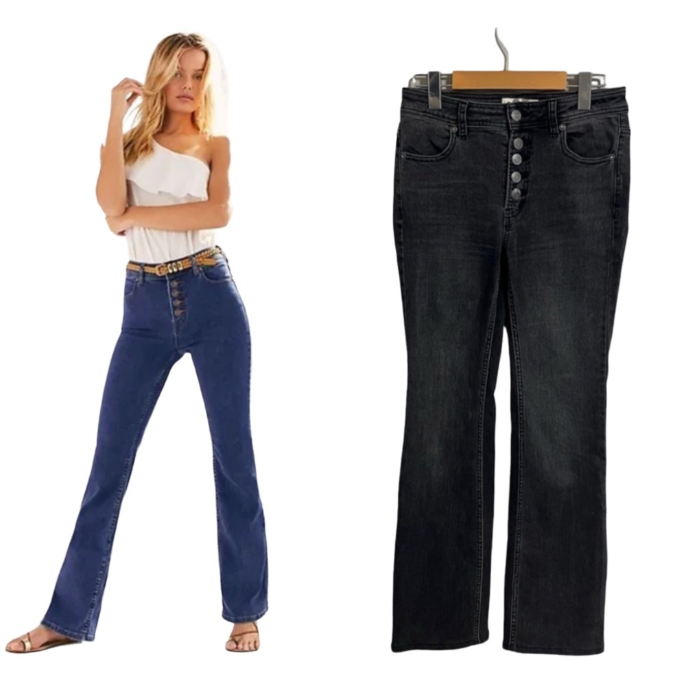 We The Free Button Fly Flare Jeans